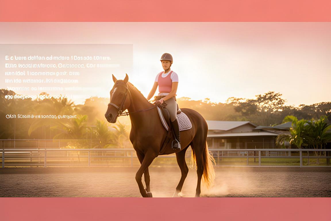 Caballo al atardecer en club hípico de Soledad con jinete recreativo